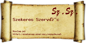 Szekeres Szervác névjegykártya